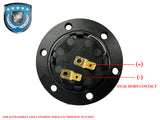 1965-1967 Ford Mustang Steering Wheel Kit Black Leather Chrome Spoke Running Pony
